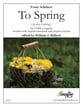 To Spring TTBB choral sheet music cover